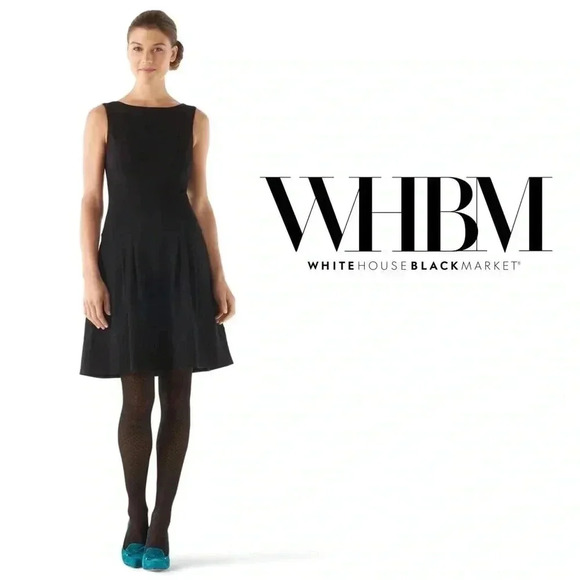 White House Black Market Dresses & Skirts - White House black market Whbm ponte knit drop waist sleeveless dress 10